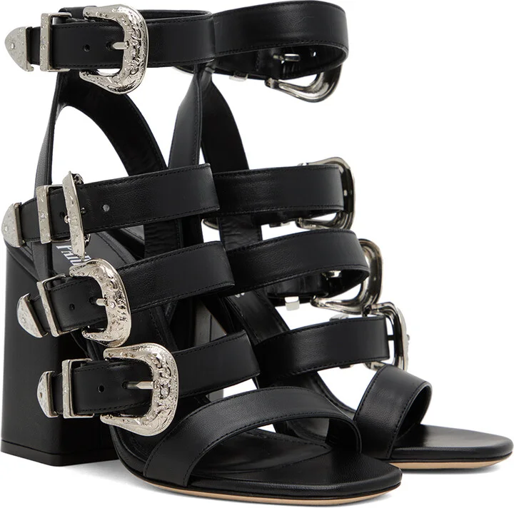 Paris Texas Black Tessa Heeled Sandals - Image 4