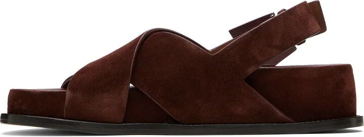 Paris Texas Brown Brooklyn Flat Sandals - Image 3