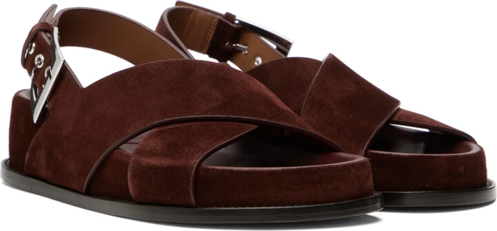 Paris Texas Brown Brooklyn Flat Sandals - Image 4