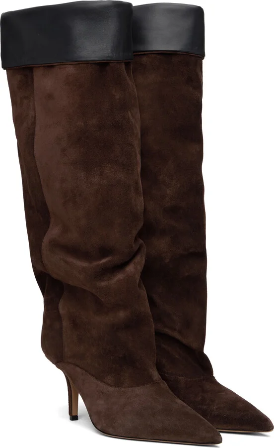 Paris Texas Brown Ines Reverse Midcalf 75 Tall Boots - Image 4