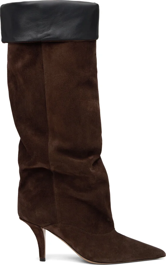 Paris Texas Brown Ines Reverse Midcalf 75 Tall Boots