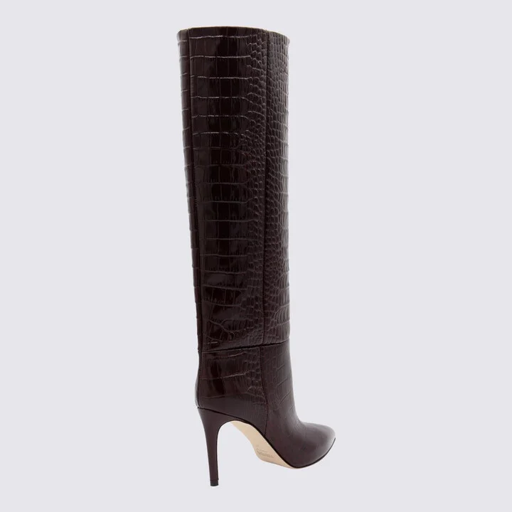 Paris Texas Brown Leather Boots - Image 2