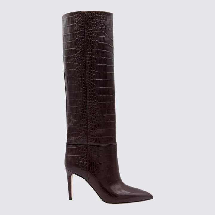 Paris Texas Brown Leather Boots