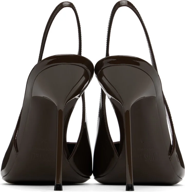 Paris Texas Brown Lidia Slingback Heels - Image 2