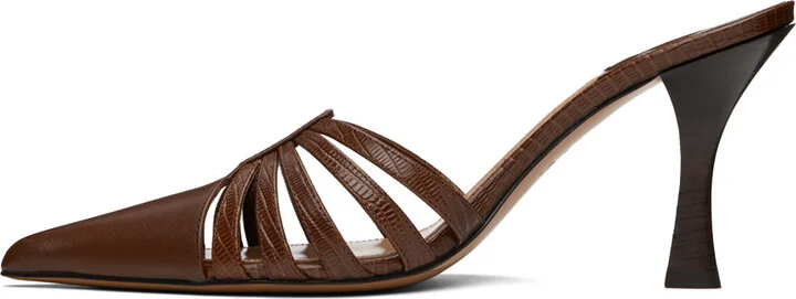 Paris Texas Brown Nadia Mules - Image 3