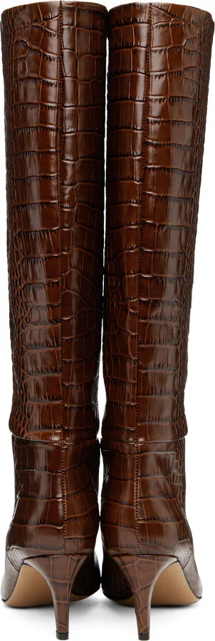 Paris Texas Brown Stiletto 60 Tall Boots - Image 2