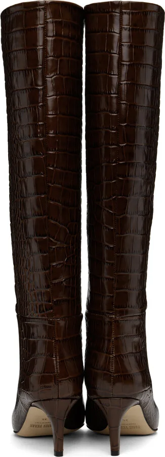 Paris Texas Brown Stiletto 60 Tall Boots - Image 2