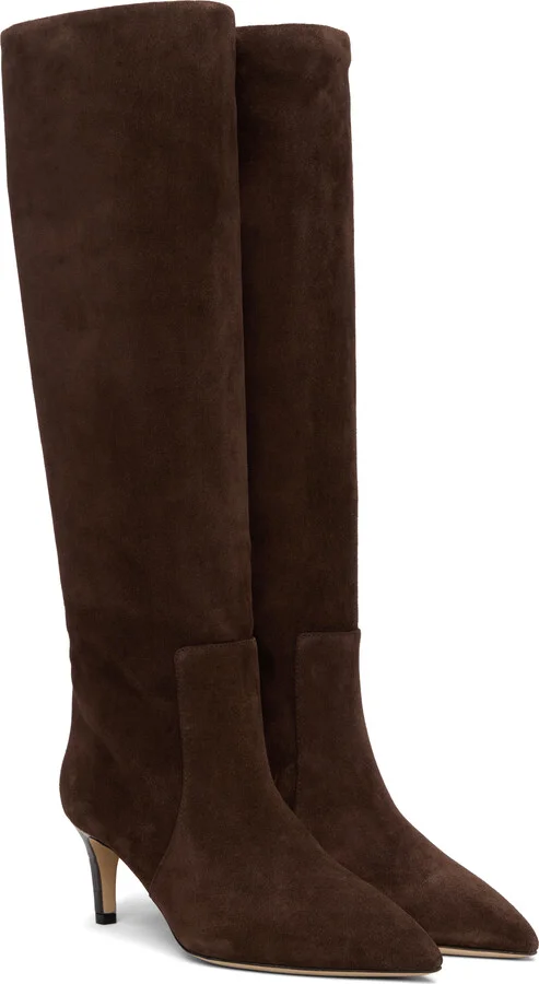 Paris Texas Brown Stiletto 60 Tall Boots - Image 4