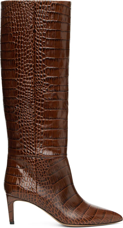 Paris Texas Brown Stiletto 60 Tall Boots