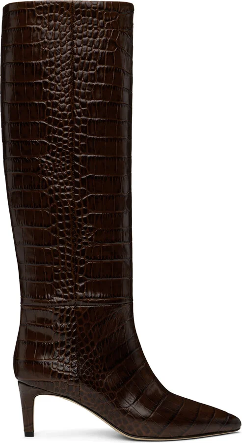 Paris Texas Brown Stiletto 60 Tall Boots
