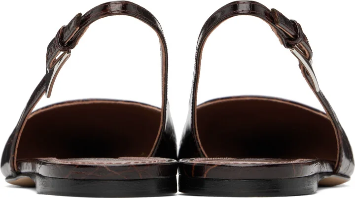 Paris Texas Burgundy Jessica Slingback 10 Ballerina Flats - Image 2