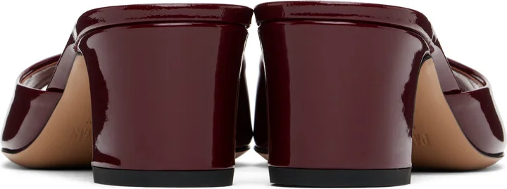 Paris Texas Burgundy Lara 50 Mules - Image 2