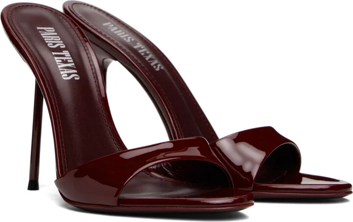 Paris Texas Burgundy Lidia Mules - Image 4