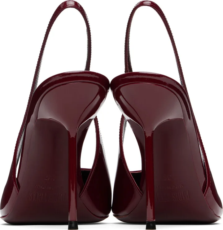 Paris Texas Burgundy Lidia Slingback Heels - Image 2