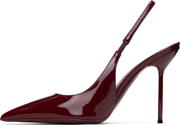 Paris Texas Burgundy Lidia Slingback Heels - Image 3