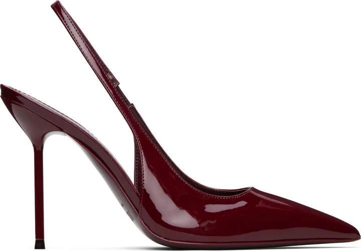 Paris Texas Burgundy Lidia Slingback Heels