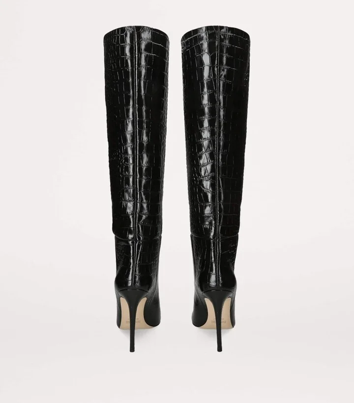 Paris Texas Croc-Embossed Knee-High Boots 105 - Image 3