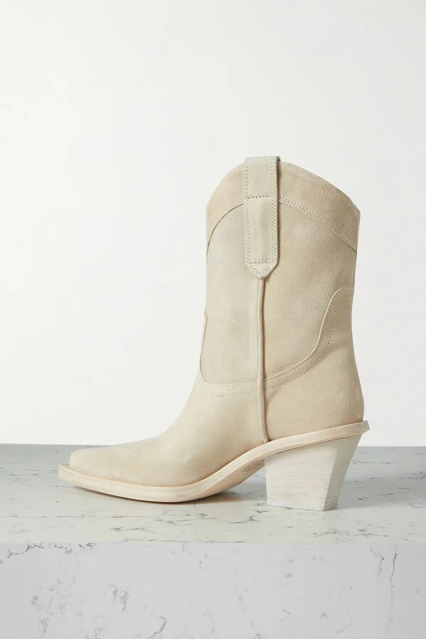 Paris Texas - Dakota Suede Cowboy Boots - Off-white - Image 3