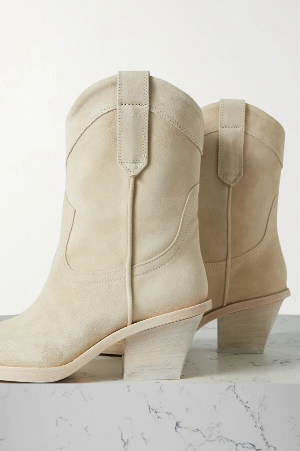 Paris Texas - Dakota Suede Cowboy Boots - Off-white - Image 4