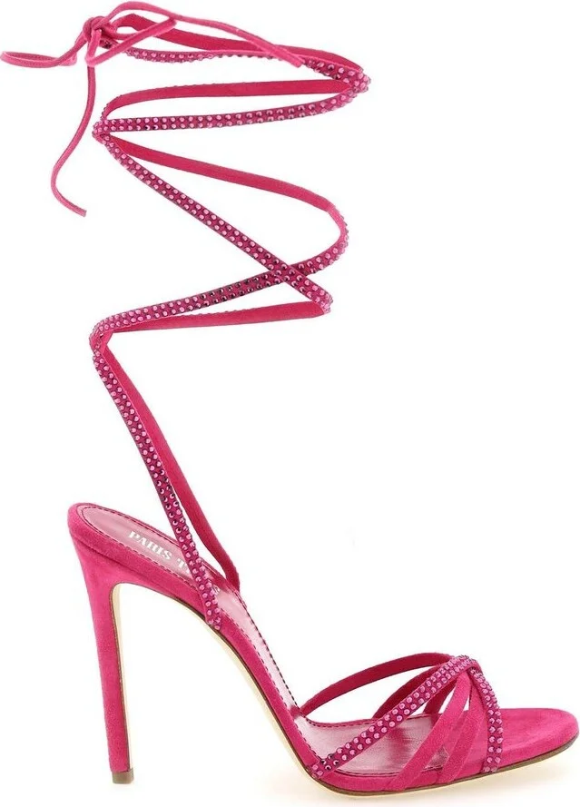 Paris Texas Embellished Crossover Strap Sandals
