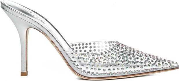 Paris Texas Embellished Pointed Toe Mules