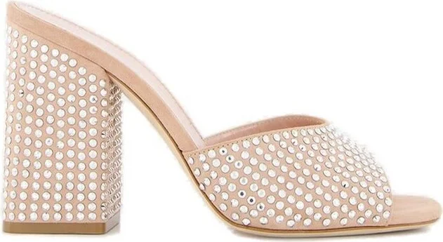 Paris Texas Embellished Slip-On Mules