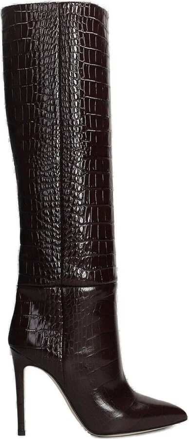 Paris Texas Embossed Knee-High Stiletto Boots