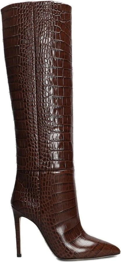 Paris Texas Embossed Knee-High Stiletto Boots