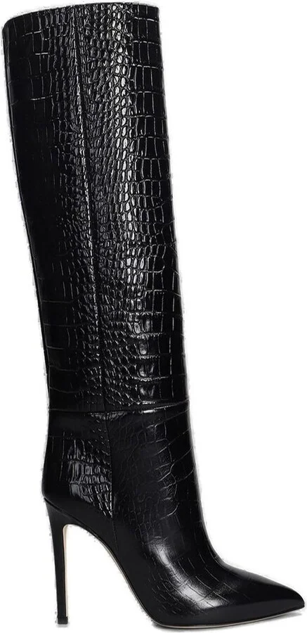 Paris Texas Embossed Knee-High Stiletto Boots