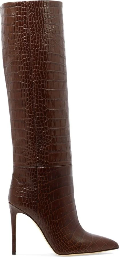 Paris Texas Embossed Knee-High Stiletto Boots