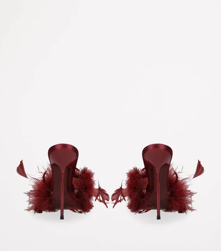 Paris Texas Feather Lidia Mules 105 - Image 2