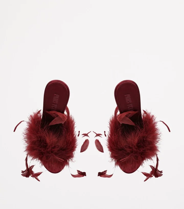 Paris Texas Feather Lidia Mules 105 - Image 4