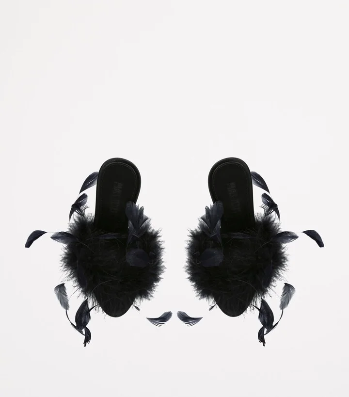 Paris Texas Feather Lidia Mules 105 - Image 4
