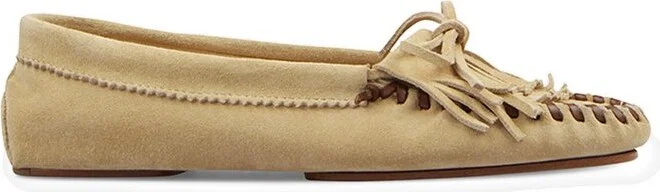 Paris Texas Finge Detailed Flat Shoes
