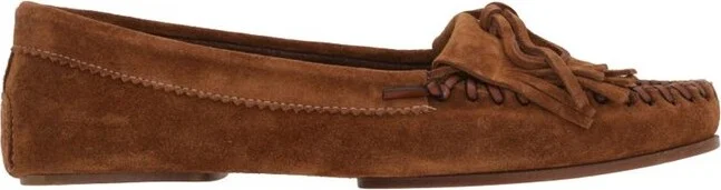 Paris Texas Finge Detailed Flat Shoes