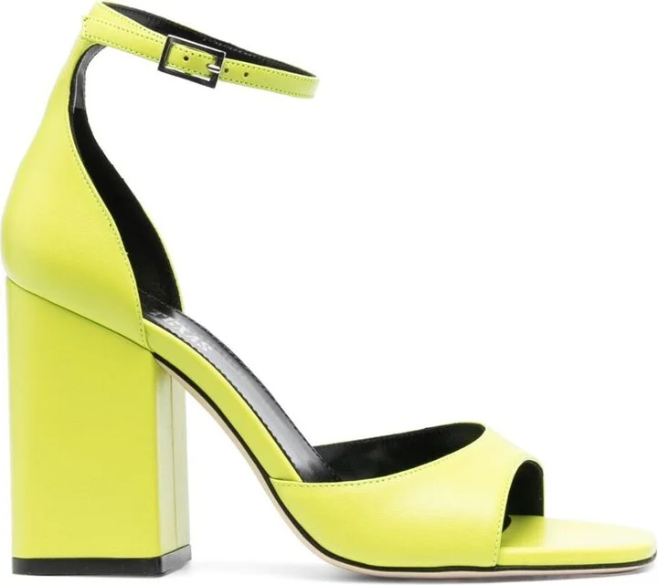 Paris Texas Fiona Leather Heel Sandals