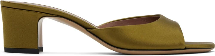 Paris Texas Green Lara Mule 50 Heeled Sandals