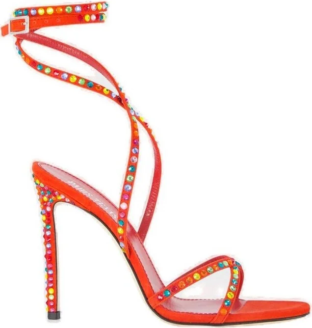 Paris Texas Holly Zoe Embellished Ankle Strapped Sandals