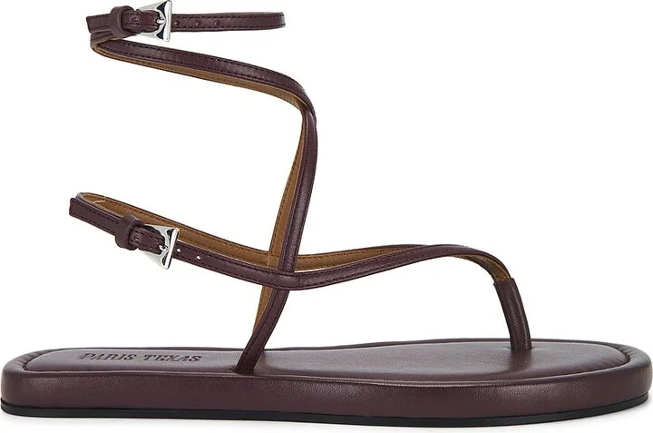 Paris Texas Hydra Flat Sandal in Wine