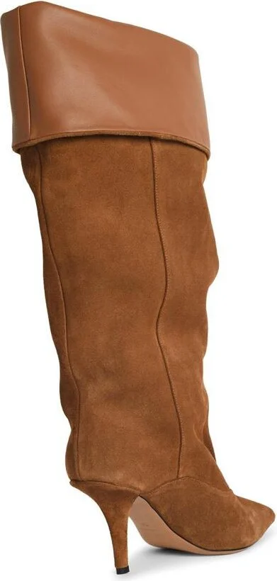 Paris Texas 'Ines Reverse 75' Suede Cognac Boots - Image 3