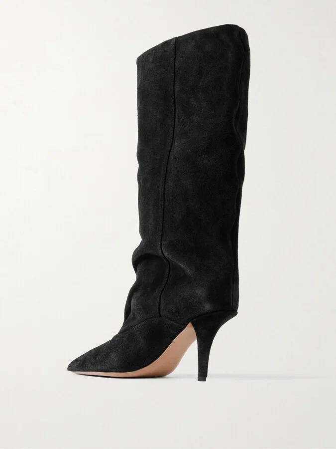 Paris Texas - Ines Suede Knee Boots - Black - Image 3