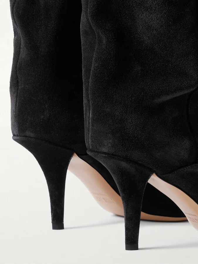 Paris Texas - Ines Suede Knee Boots - Black - Image 4