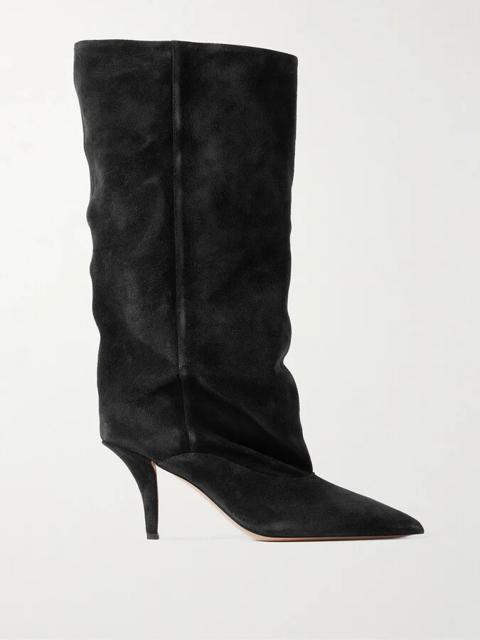 Paris Texas - Ines Suede Knee Boots - Black