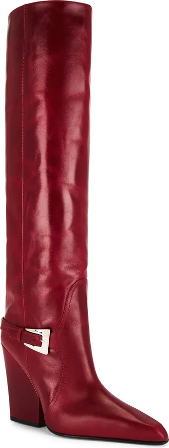 Paris Texas Jane Buckle 100 Boot in Red - Image 2