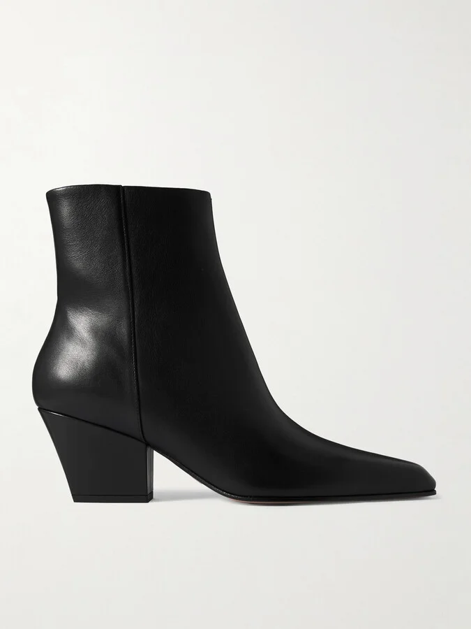 Paris Texas - Jane Leather Ankle Boots - Black