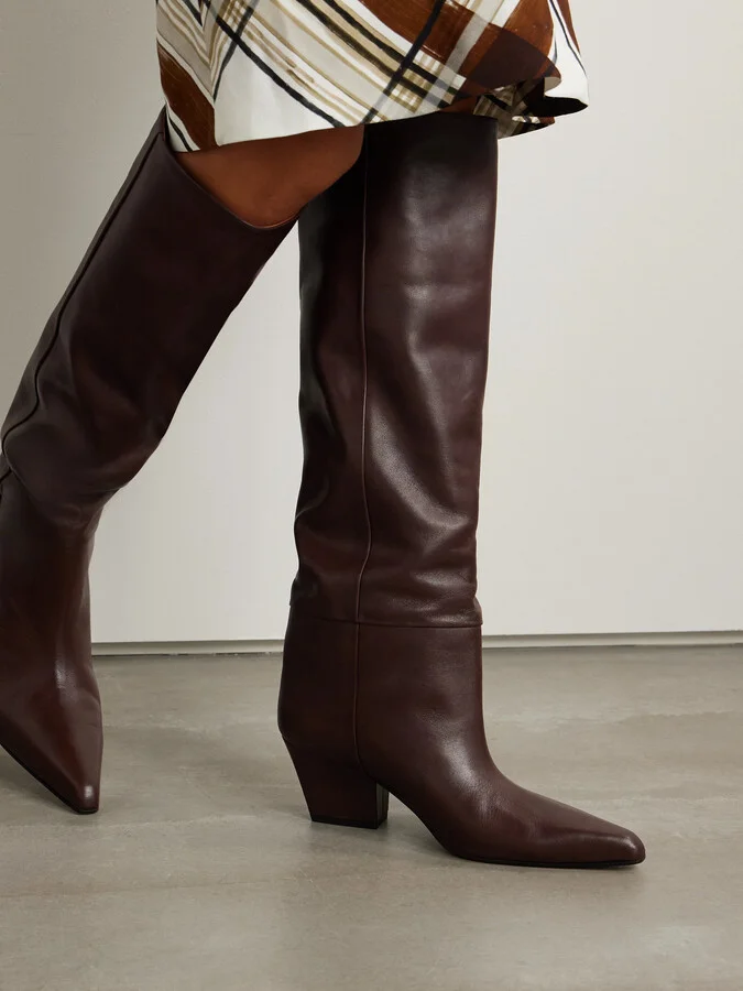 Paris Texas - Jane Leather Knee Boots - Brown - Image 2