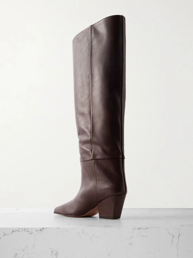 Paris Texas - Jane Leather Knee Boots - Brown - Image 3
