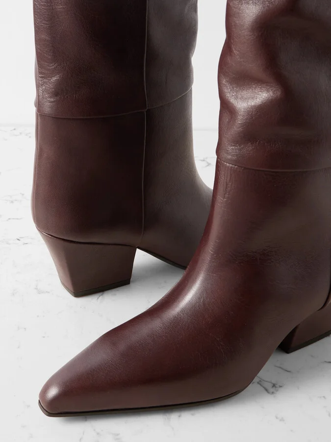 Paris Texas - Jane Leather Knee Boots - Brown - Image 4