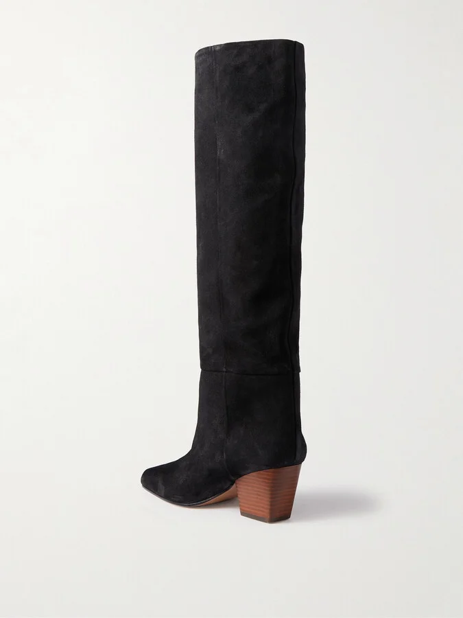 Paris Texas - Jane Suede Knee Boots - Black - Image 3