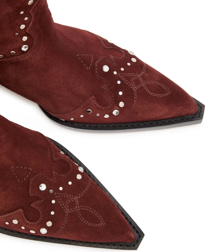 Paris Texas Janice 60 Crystal-embellished Suede Mid-calf Boots - Image 7